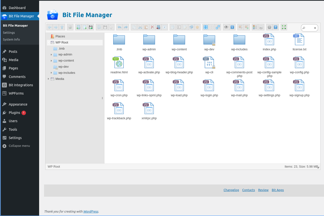 File Manager WordPress Plugin